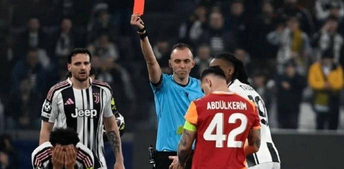 恨不能代表皇马！尤文后卫争顶被推失控踩人染红，皇马更多犯规却逃过处罚